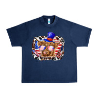 Navy 4th of july cow Urban Heavy Tee - texasbilliewilder