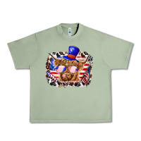 Oil Green 4th of july cow Urban Heavy Tee - texasbilliewilder