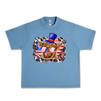 Pebble Blue 4th of july cow Urban Heavy Tee - texasbilliewilder