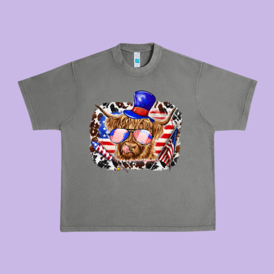 Urban Heavy Tee 4th of july cow