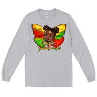 Moon Dust juneteenth butterfly black girl Long Sleeve Tee - HRA Design Shop