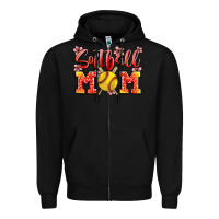 Black softball mom Zipper Hoodie - JahusDesignShop