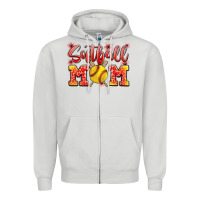 Dove Grey softball mom Zipper Hoodie - JahusDesignShop