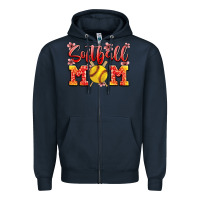 Navy softball mom Zipper Hoodie - JahusDesignShop