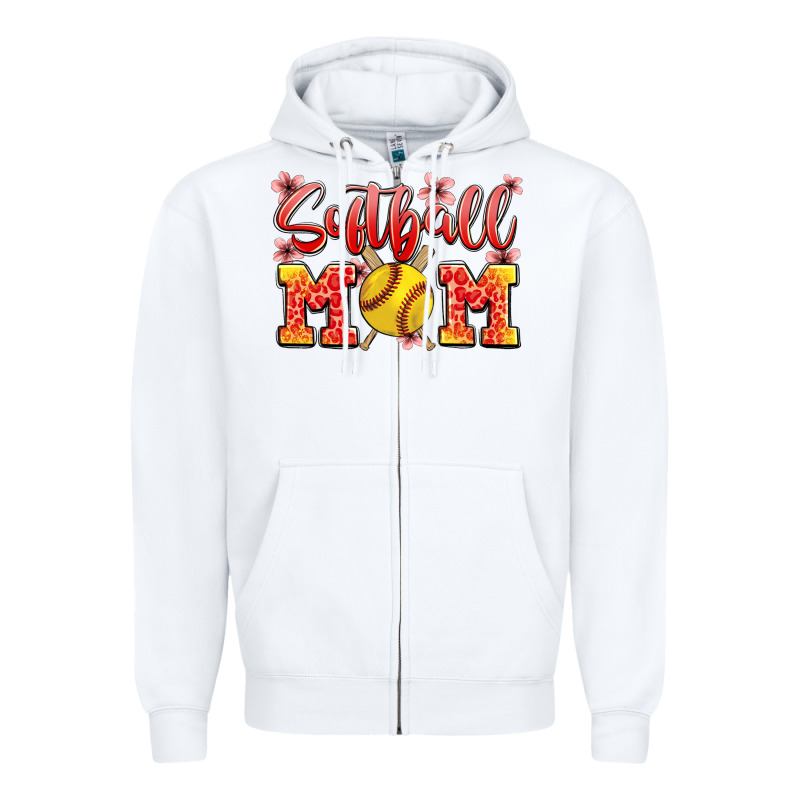 Softball Mom Zipper Hoodie by JahusDesignShop | Teevron