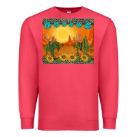 Cardinal western sunset cactus sunflowers gemstones leopards Premium Sweatshirt - BarkalooDesign