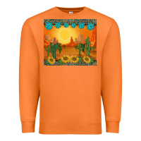 Carrot western sunset cactus sunflowers gemstones leopards Premium Sweatshirt - BarkalooDesign