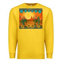 Lemon western sunset cactus sunflowers gemstones leopards Premium Sweatshirt - BarkalooDesign
