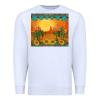 White western sunset cactus sunflowers gemstones leopards Premium Sweatshirt - BarkalooDesign