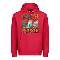 Cardinal cozy season winter coffee cups Premium Hoodie - MaliasSmallBusiness