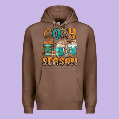 Cozy Season Winter Coffee Cups Premium Hoodie Designed By Maliassmallbusiness