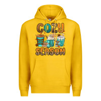 Lemon cozy season winter coffee cups Premium Hoodie - MaliasSmallBusiness