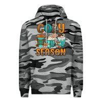 Slate Camo cozy season winter coffee cups Premium Hoodie - MaliasSmallBusiness