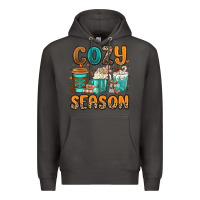 Smoke cozy season winter coffee cups Premium Hoodie - MaliasSmallBusiness