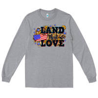 Heather Grey Land that we love 4th of July Long Sleeve Tee - Neo Western