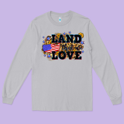 Land That We Love 4th Of July Long Sleeve Tee Designed By Neo Western