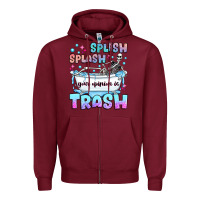 Burgundy splish splash your opinion is trash Zipper Hoodie - JahusDesignShop