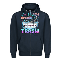 Navy splish splash your opinion is trash Zipper Hoodie - JahusDesignShop