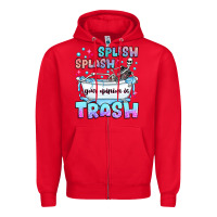 Red splish splash your opinion is trash Zipper Hoodie - JahusDesignShop