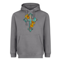 Storm turquoise sunflower cross Heavyweight Hoodie - AdoDesignShop
