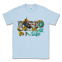Dusty Blue western rodeo bullfighter  life turquoise's gemstones arrow sunflowers Classic Tee - BarkalooDesign