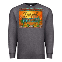 Charcoal Heather western desert darlin sunset serape leopard sunflowers mousepad Premium Sweatshirt - BarkalooDesign