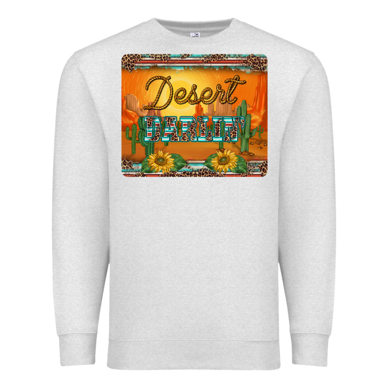 Western Desert Darlin Sunset Serape Leopard Sunflowers Mousepad Premium Sweatshirt by BarkalooDesign | Teevron
