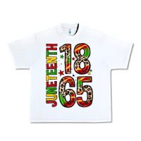 White 1865 juneteenth Urban Heavy Tee - Zillion Design Studio