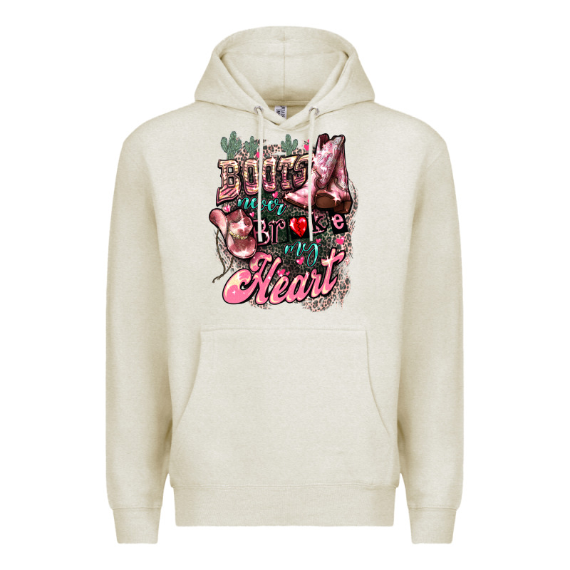 Boots Never Broke My Heart Premium Hoodie by NancyCooperArtShop | Teevron