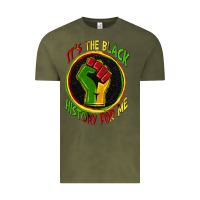 Vintage Olive it's the black history for me Vintage Tee - Zillion Design Studio