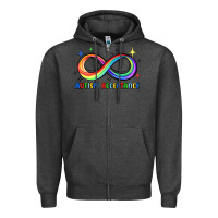 Charcoal Heather autism acceptance Zipper Hoodie - JahusDesignShop