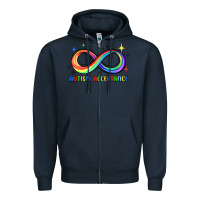 Navy autism acceptance Zipper Hoodie - JahusDesignShop