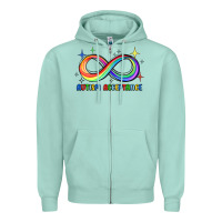Seafoam autism acceptance Zipper Hoodie - JahusDesignShop