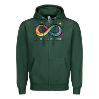 Sports Green autism acceptance Zipper Hoodie - JahusDesignShop
