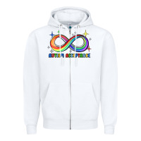 White autism acceptance Zipper Hoodie - JahusDesignShop