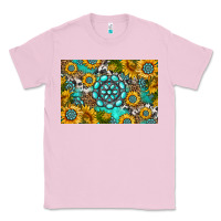 Bubblegum Pink western turquoise and sunflowers skinny metal can holder Classic Tee - HRA Design Shop