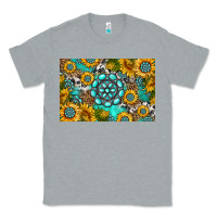 Heather Grey western turquoise and sunflowers skinny metal can holder Classic Tee - HRA Design Shop