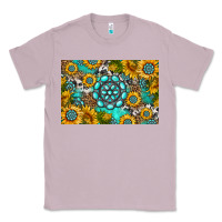 Lilac western turquoise and sunflowers skinny metal can holder Classic Tee - HRA Design Shop