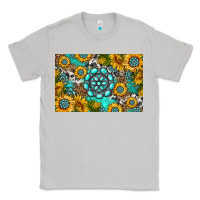 Moon Dust western turquoise and sunflowers skinny metal can holder Classic Tee - HRA Design Shop
