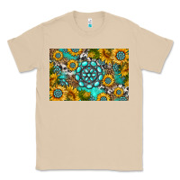 Mushroom western turquoise and sunflowers skinny metal can holder Classic Tee - HRA Design Shop