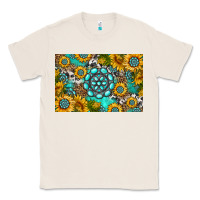 Natural western turquoise and sunflowers skinny metal can holder Classic Tee - HRA Design Shop
