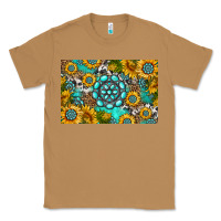 Toasted Coconut western turquoise and sunflowers skinny metal can holder Classic Tee - HRA Design Shop