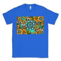 True Royal western turquoise and sunflowers skinny metal can holder Classic Tee - HRA Design Shop