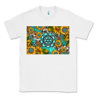White western turquoise and sunflowers skinny metal can holder Classic Tee - HRA Design Shop