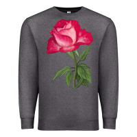 Charcoal Heather Love At First Sight Rose Premium Sweatshirt - LillyAllenDesigns