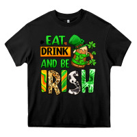 Black Eat drink and be Irish St. Patrick's Heavy Core Tee - LillyAllenDesigns