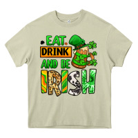 Mossy Eat drink and be Irish St. Patrick's Heavy Core Tee - LillyAllenDesigns