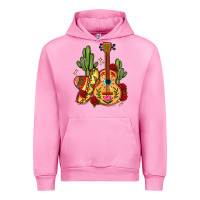 Fuchsia Pink mexican guitar Urban Hoodie - LillyAllenDesigns