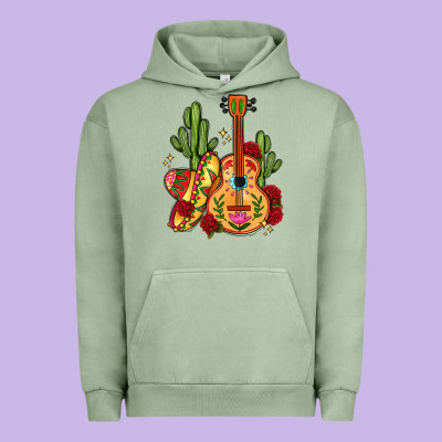 Mexican Guitar Urban Hoodie Designed By Lillyallendesigns