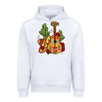 White mexican guitar Urban Hoodie - LillyAllenDesigns